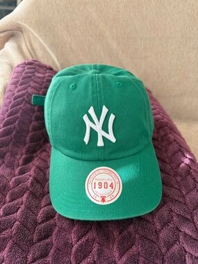 Green Baseball Cap with White NY Logo